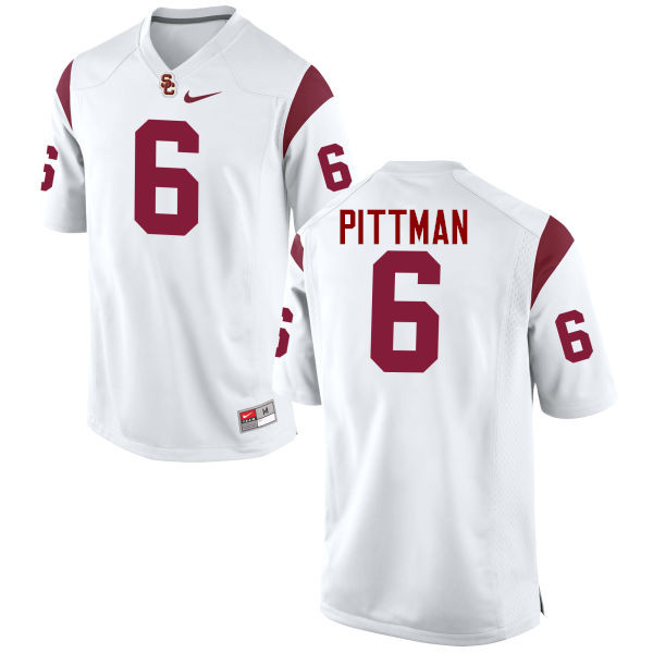Men #6 Michael Pittman Jr. USC Trojans College Football Jerseys-White